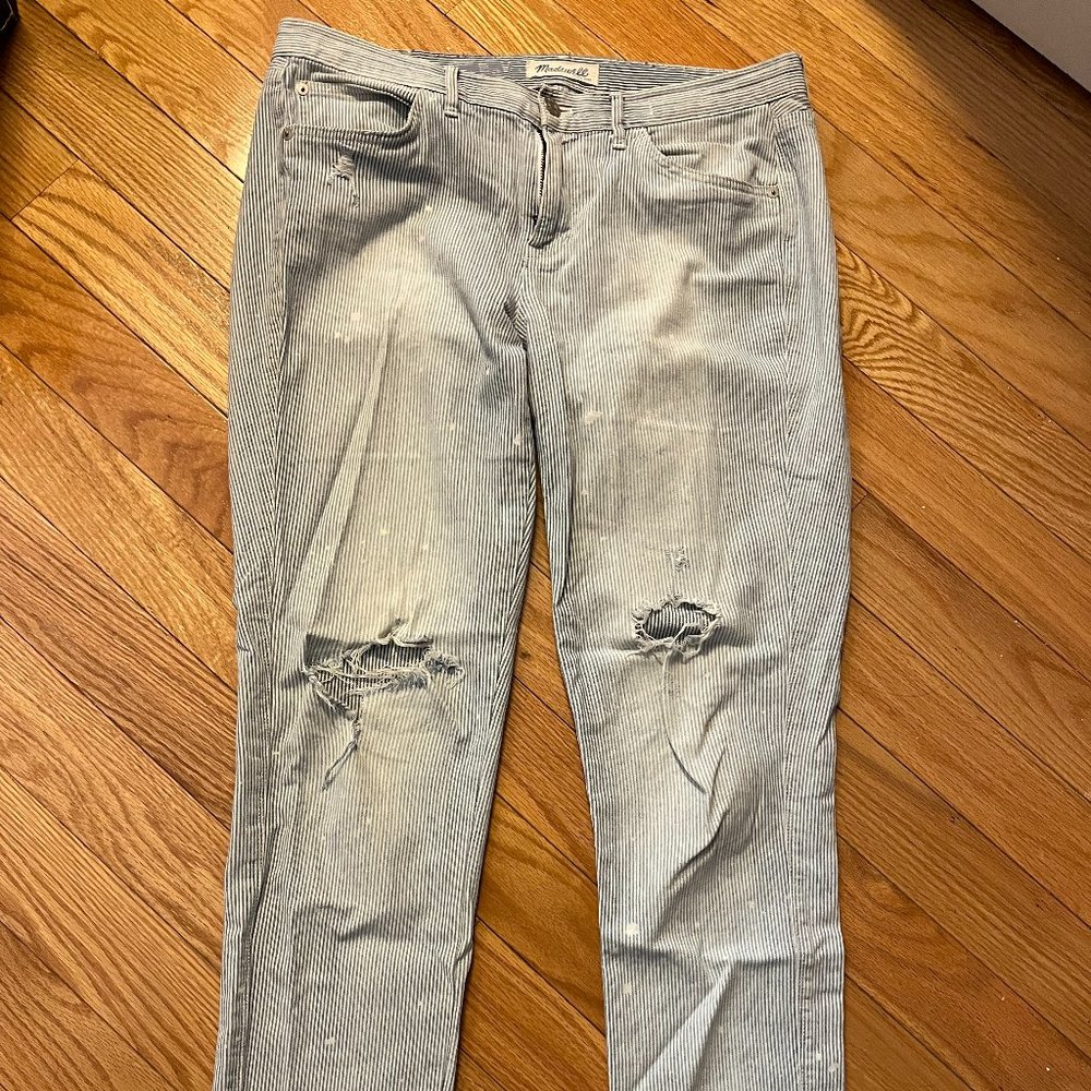 Madewell Distressed Striped Pants